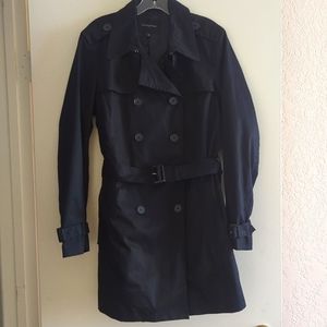 Banana Republic Black Trench Coat Size XL